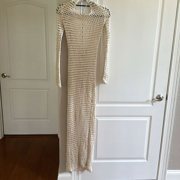 REBEKA BRAND CROCHET MAXI LONG SLEEVE DRESS‎ SZ S NWT - Picture 9 of 10